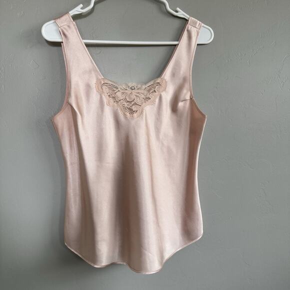 Judith Hart Intimate Apparel Vintage Pink Lace Cami Top Woman’s Sz M Style 9224 - Picture 1 of 7